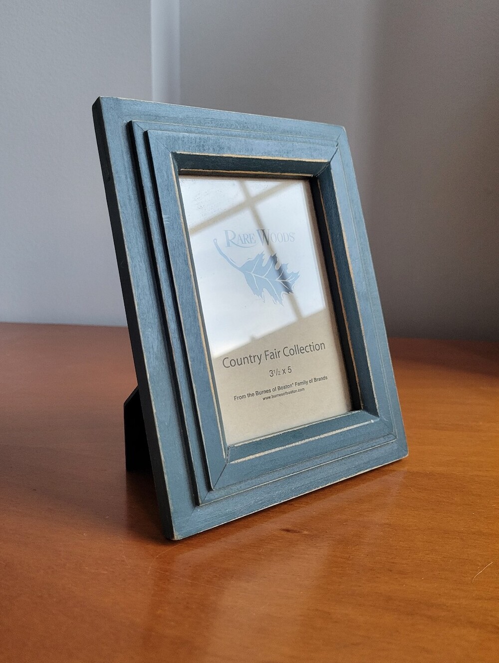 Vintage Rare Woods Multi Tiered Forest Green Wood Photo Frame 3.5x5